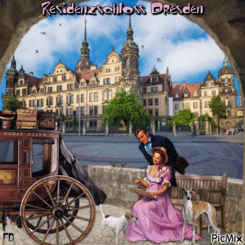 Residenzschloss Dresden - Ingyenes animált GIF