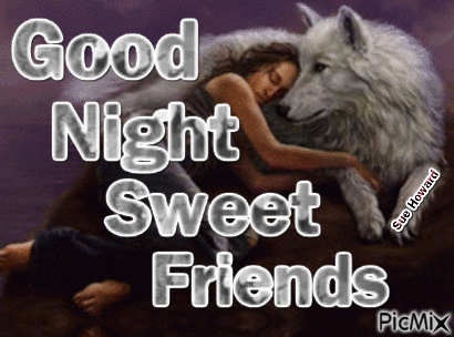 Good Night Sweet Friends - GIF เคลื่อนไหวฟรี