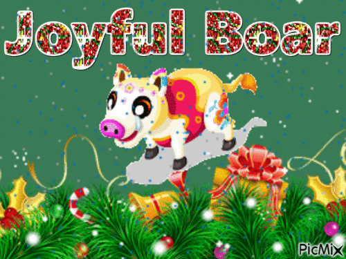 Joyful Boar - GIF animado gratis