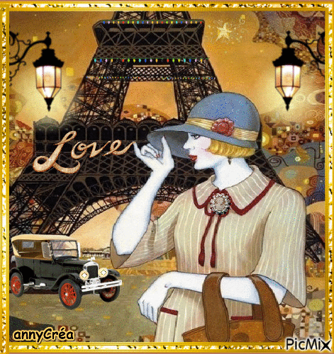 Love Paris - GIF เคลื่อนไหวฟรี