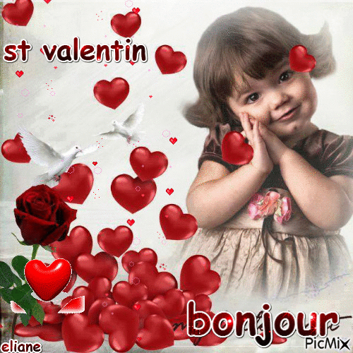 st valentin bonjour - GIF animado grátis
