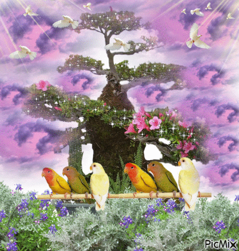 L'arbre magique .C,G . - Free animated GIF