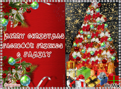 Merry Christmas Facebook - Ingyenes animált GIF