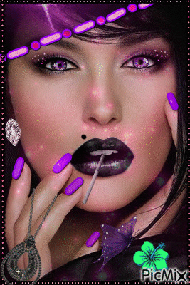 Cecilia ,la de los ojos violetas!! - Free animated GIF
