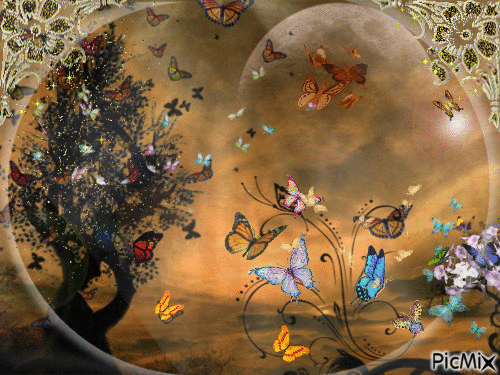 Casa delle farfalle - 無料のアニメーション GIF