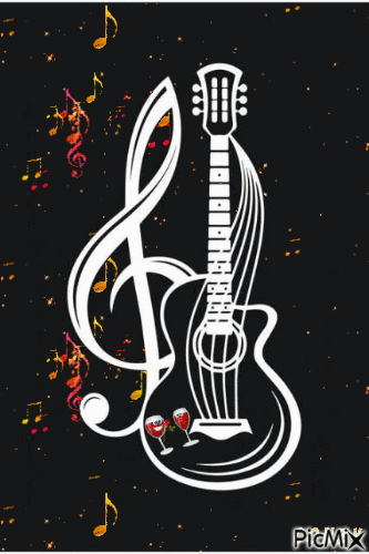 Guitarra - Бесплатный анимированный гифка