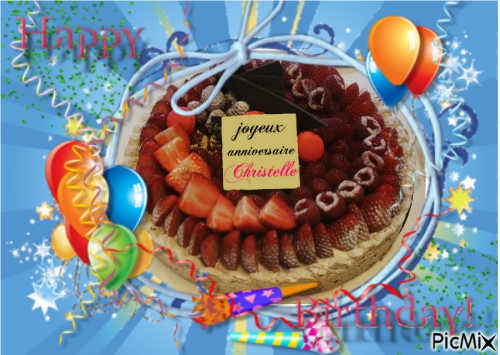 anniversaire Christelle - PNG gratuit