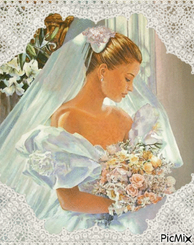 Vintage Bride - GIF animasi gratis