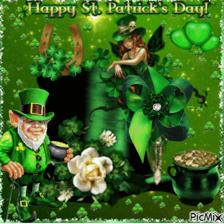 St Patrick - GIF animado grátis