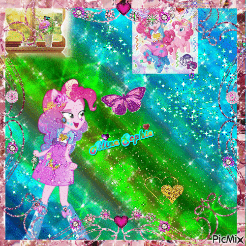 Pinkie Pie- Equestria Girls_ My little pony by Aline Sophie - 無料のアニメーション GIF