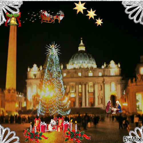 Noël à Rome - GIF animé gratuit