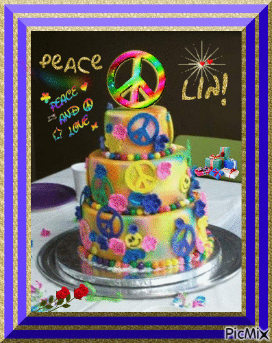 ~b-day peace~ - Free animated GIF