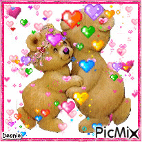 Valentine Dancing Bears - GIF animado grátis