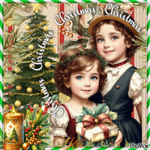 Joyeux Noël - Vintage - Gratis geanimeerde GIF