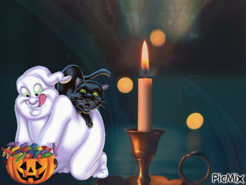 bougie halloween - Zdarma animovaný GIF