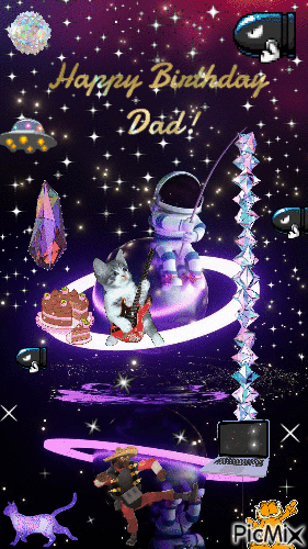 Wishing card for fathers - Darmowy animowany GIF