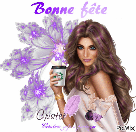Bonne fête Christelle - Ücretsiz animasyonlu GIF