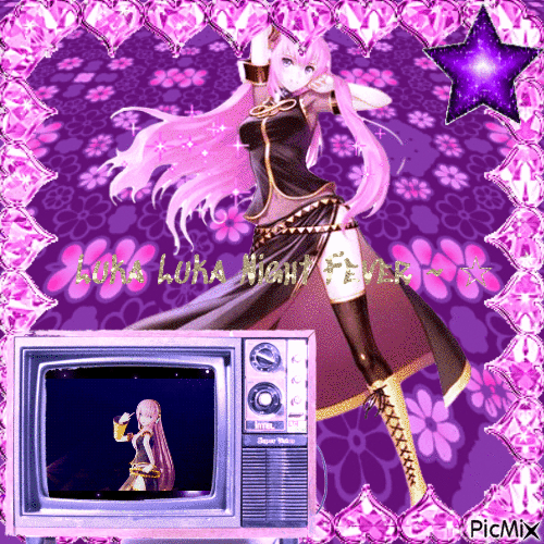 Luka Luka Night Fever ~ ☆ - Gratis animerad GIF