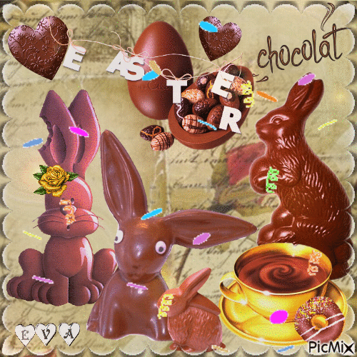 Lapin en chocolat... 🐰🐇🐰 - GIF animado grátis
