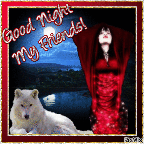 Good Night My Friends - Gratis geanimeerde GIF