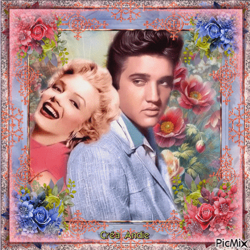 Marilyn & Elvis - Bezmaksas animēts GIF