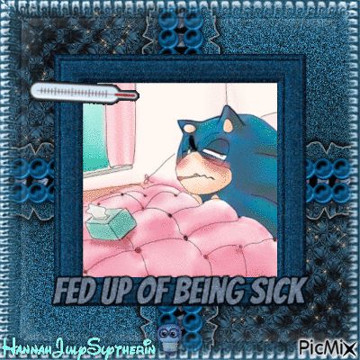[Sonic is fed up of being sick] - GIF animado grátis