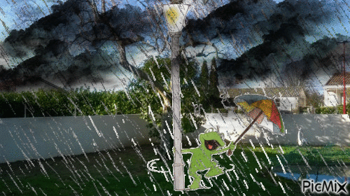 nuages et pluies - GIF animate gratis