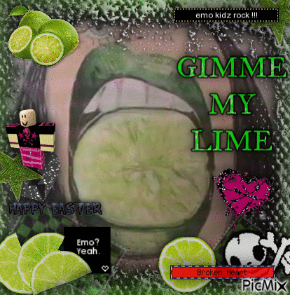 GIMME MY LIME emo sad really emotional - 無料のアニメーション GIF