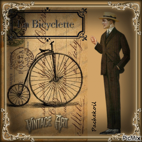 La bicyclette - Бесплатный анимированный гифка