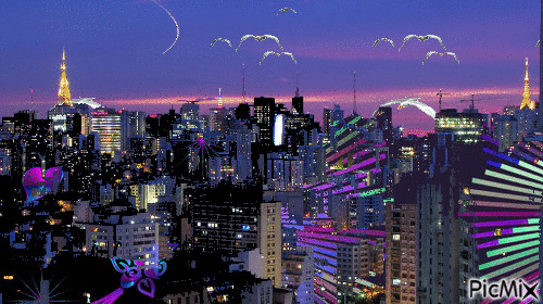 Sao Paolo skyline - GIF animado gratis