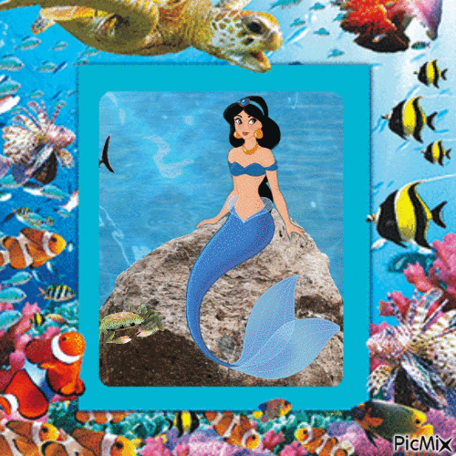 Mermaid Jasmine - Бесплатный анимированный гифка