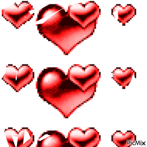 Les coeurs rouges - 免费动画 GIF