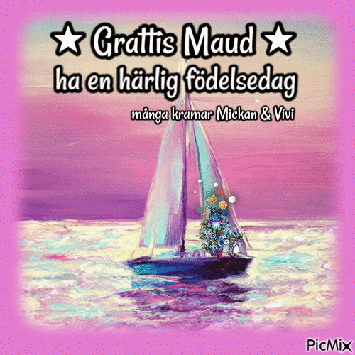 Grattis Maud 2021 - GIF animé gratuit