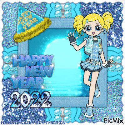 {Rolling Bubbles - Happy New Year 2022} - GIF animado grátis