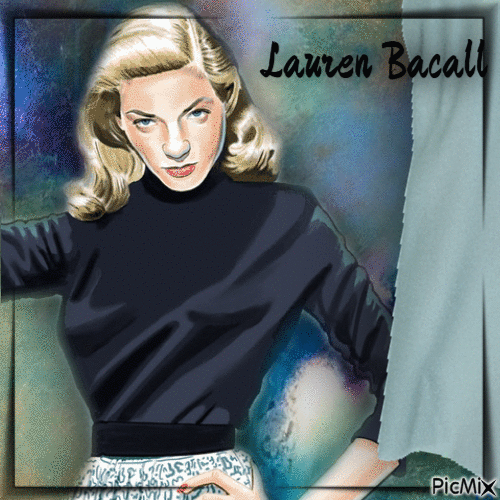 Lauren Bacall,Art - GIF animado grátis