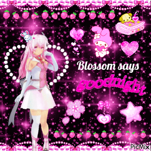 Blossom Says Goodnight - 免费动画 GIF