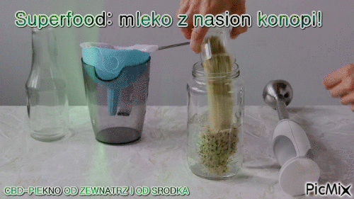 MLEKO Z KONOPI - GIF animado gratis