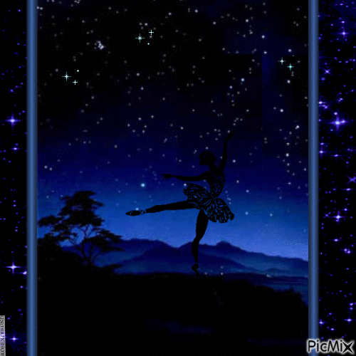 Ballerina Night - Безплатен анимиран GIF