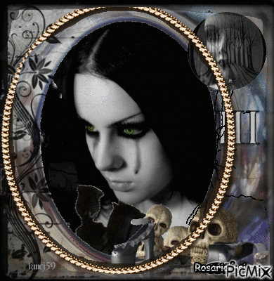 Gothic witch - Бесплатный анимированный гифка
