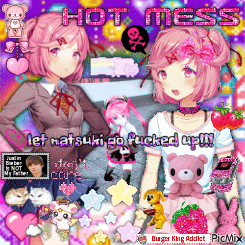 natsuki hot mess amv - Free animated GIF