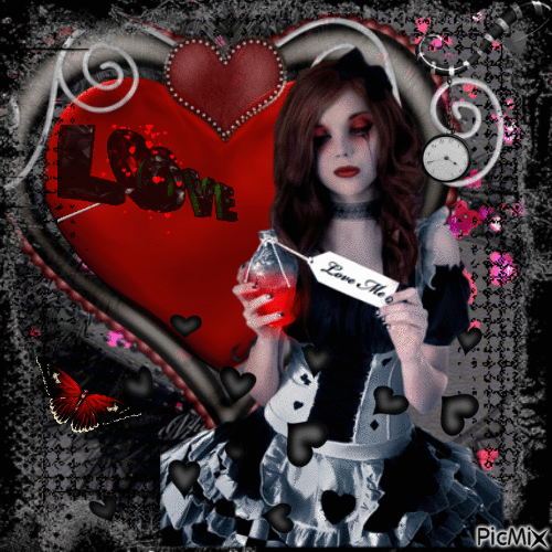 Goth Valentine - Безплатен анимиран GIF