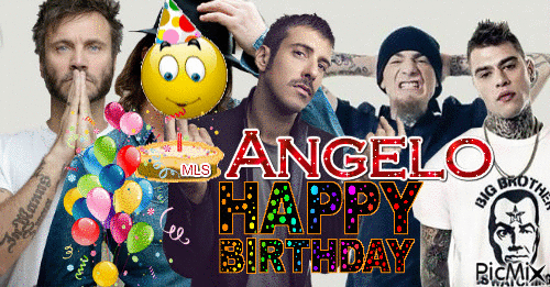 happy birthday angelo - Бесплатный анимированный гифка