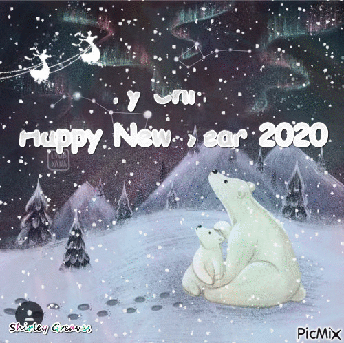 Merry Christmas and new year 2020 - Bezmaksas animēts GIF