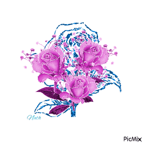 Des Fleures brillantes - Gratis animerad GIF