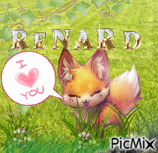 i love renard - Darmowy animowany GIF