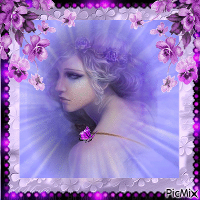 purple lady - Gratis geanimeerde GIF
