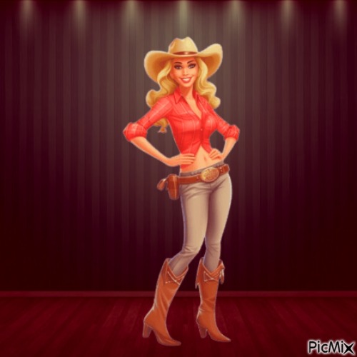 Sexy cowgirl - png gratuito