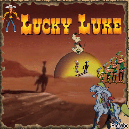 lucky luke - GIF animado grátis