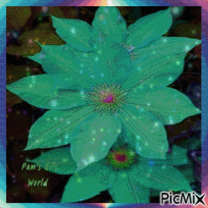 Neon Flowers - GIF animasi gratis