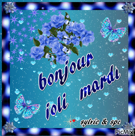 bonjour joli mardi - GIF เคลื่อนไหวฟรี